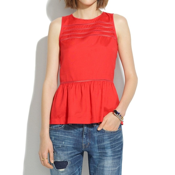 Madewell Tops - *SALE*Madewell size XS red silk blouse*
